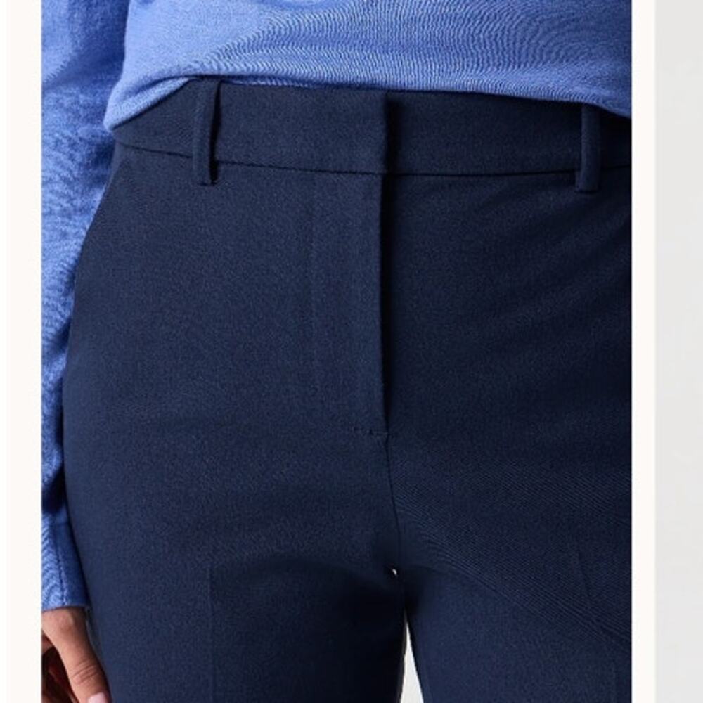 NWT J. Crew Remy Full-Length High-Rise Wide-Leg Pant Navy Blue 10 - Picture 4 of 12